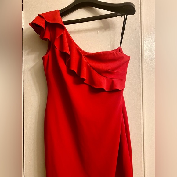 Calvin Klein classic a-line red party dress size 12 - Picture 2 of 7